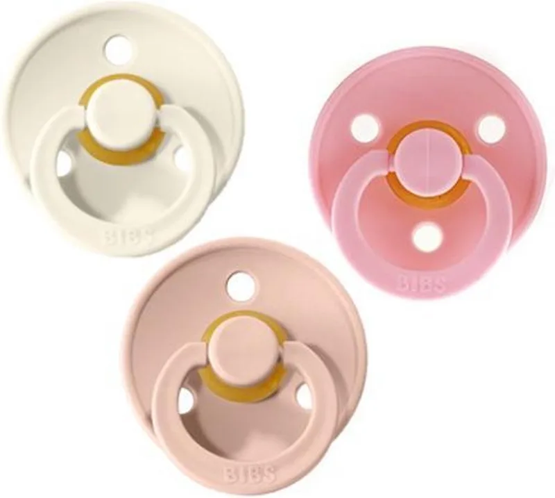 Fopspeen 3 stuks 6-18 maanden | Maat 2 | Blush, Baby Pink fra BIBS i Ivory Crème White – produktbillede