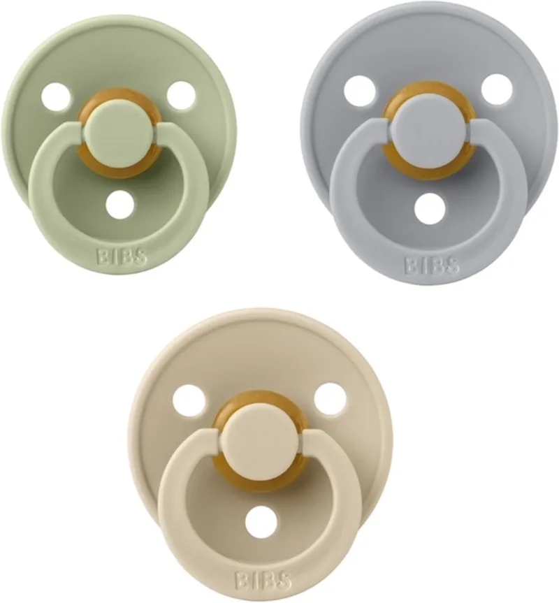 fopspeen 6-18 maand set 3 stuks maat 2 de BIBS en Cloud, Vanilla en Sage – photo produit