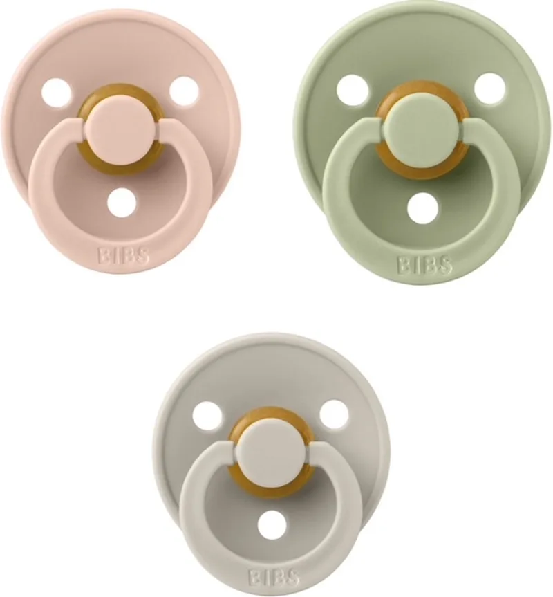 fopspeen 6-18 maand set 3 stuks maat 2 de BIBS en Sage, Blush en Sand – photo produit