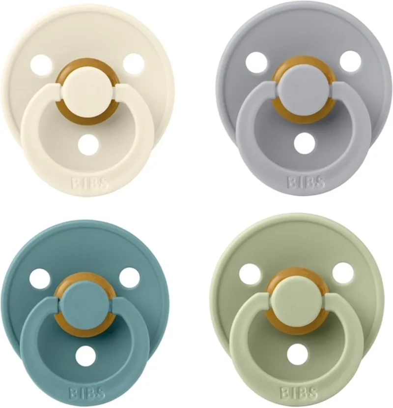 fopspeen 6-18 maand set 4 stuks maat 2 van BIBS in Ivoor, Cloud, Island Sea en Sage – productfoto