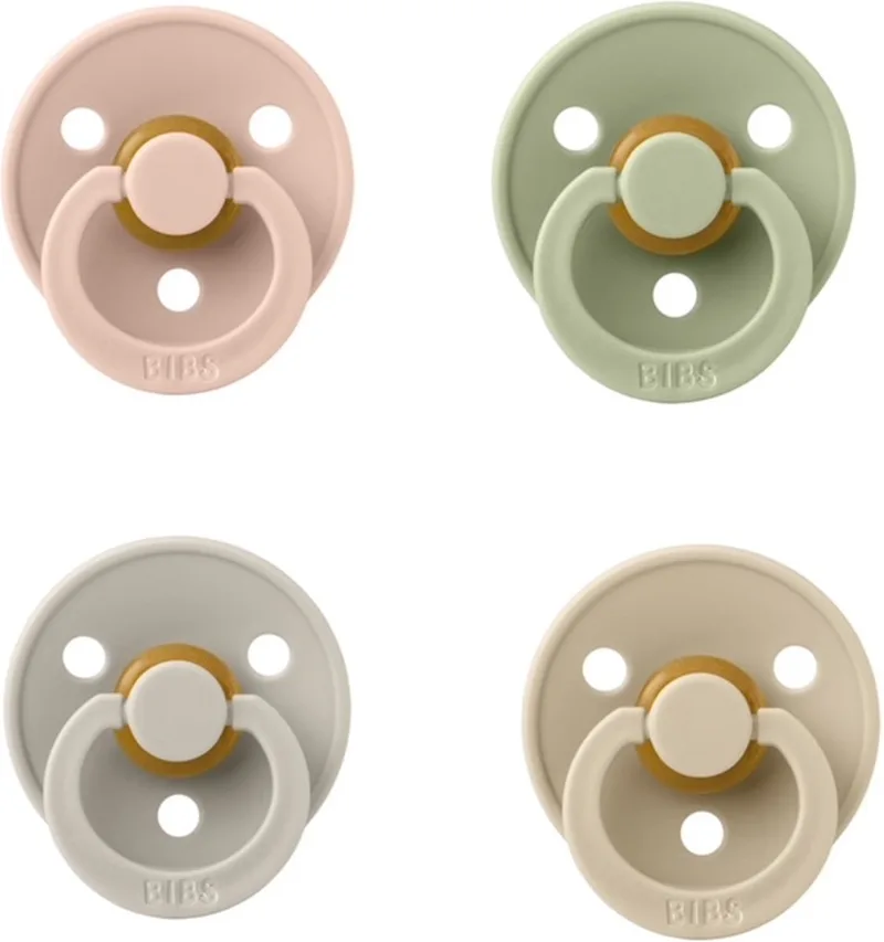 fopspeen 6-18 maand set 4 stuks maat 2 de BIBS en Sage, Blush, Sand en Vanilla – photo produit