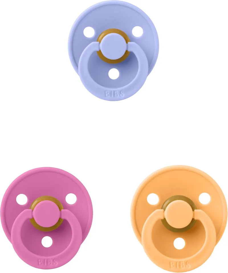fopspeen 6-18 maanden set 3 stuks maat 2 de BIBS en Bubblegum, Hush en Sunkissed – photo produit