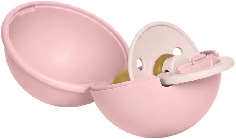 Fopspeen & Fopspeendoosje Mini Bundel - 6-18 Mnd - Petal/Baby Pink de BIBS en Rose – photo produit