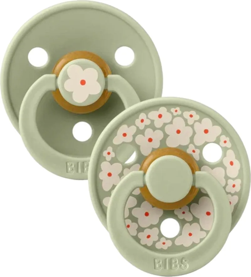 Fopspeen Latex Studio Jasmin Sage Mix Size 1 (2-Pack) van BIBS in Groen – productfoto