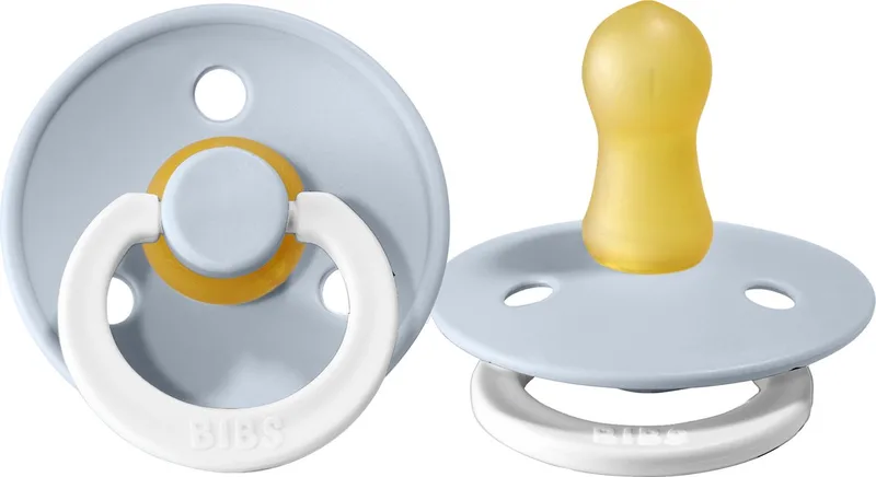 fopspeen - maat 1 0-6 maanden - 1 stuk - baby blue glow in the dark de BIBS en Glow Baby Blue – photo produit