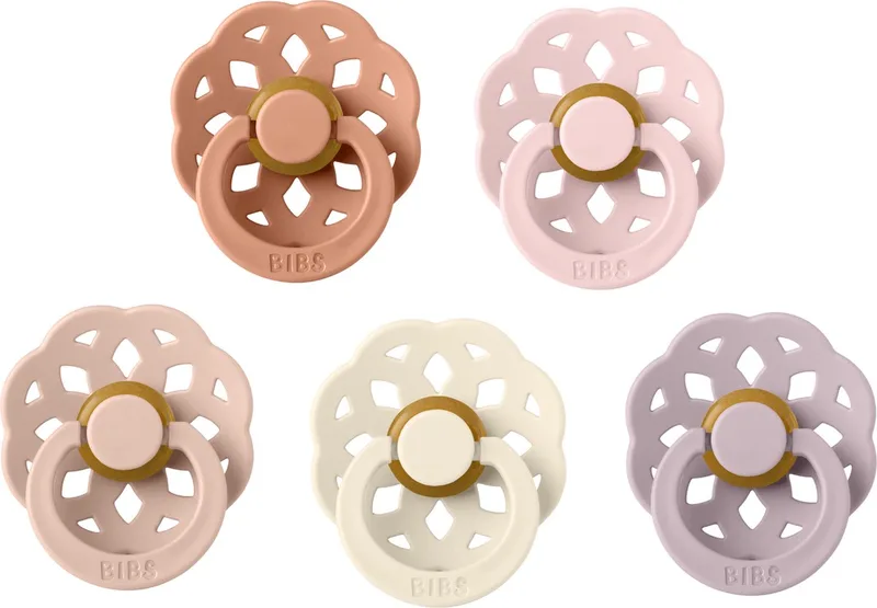 fopspeen - maat 2 6-18 maanden - 5 stuks - Boheme - Blossom - Blush - Peach - Dusky Lilac de BIBS en Ivoire – photo produit