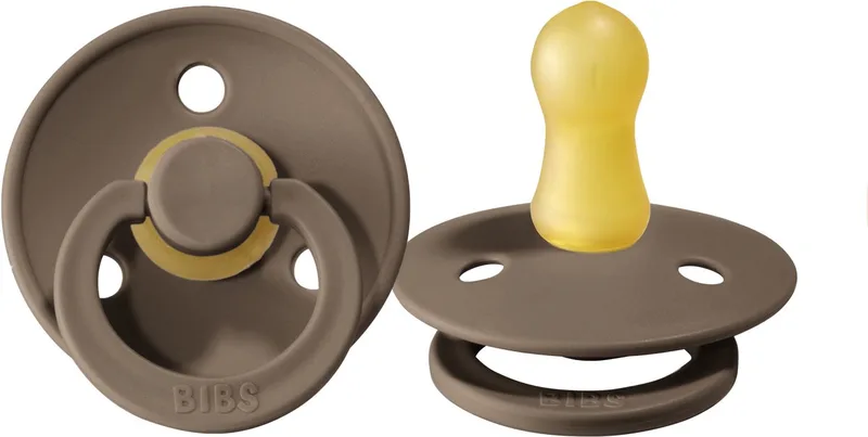 Fopspeen - Rond - 0-6 Mnd - Dark Oak de BIBS en Taupe – photo produit