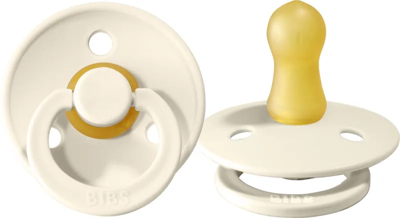 Fopspeen - Rond - 0-6 Mnd - Ivory de BIBS en Wit off white – photo produit