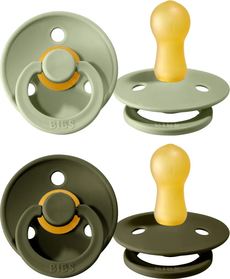 Fopspeen - Sage/Hunter Green - 2 stuks - Stage 2 van BIBS in Groen – productfoto