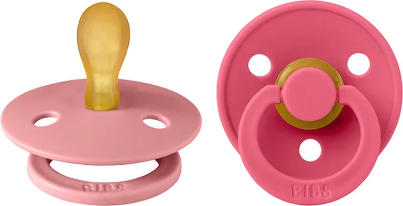 Fopspeen - Symmetrisch - 2 Stuks - 0-6 Mnd - Dusty Pink/Coral de BIBS en Rose – photo produit
