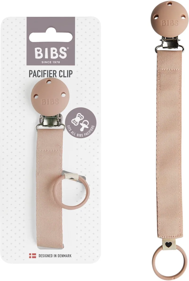 Fopspeenkoord Ribbon - Past op alle BIBS-fopspenen by BIBS in Blush – product photo