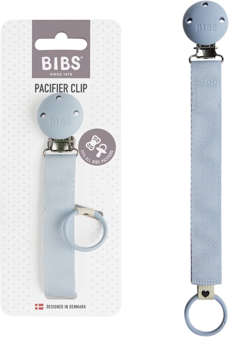 Fopspeenkoord Ribbon - Past op alle BIBS-fopspenen by BIBS in Dusty Blue – product photo