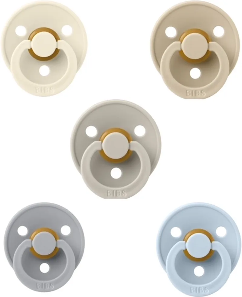 fopspenen 18+ maand set 5 stuks maat 3 by BIBS in Ivory, Vanilla, Sand, Cloud en Baby Blue – product photo