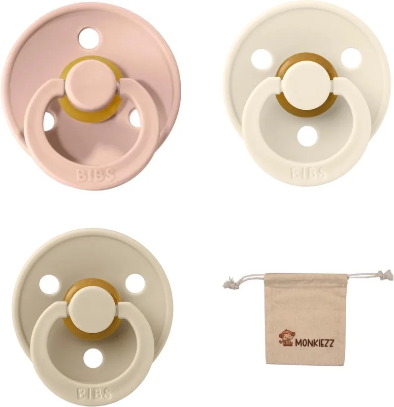 Fopspenen - Maat 3 18+ maanden - Latex – Vanilla – Ivory– Blush från BIBS i Vanilla, Elfenben, Blush – produktbild