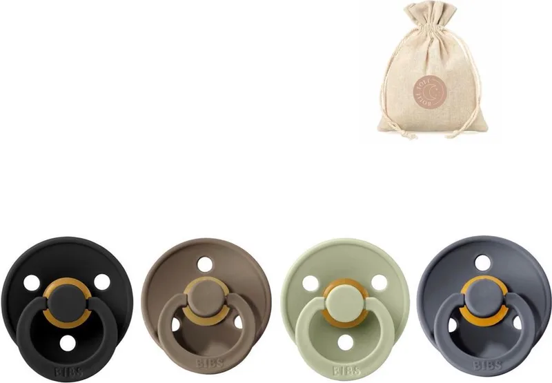 fopspenen T2 + speenzakje BolleToet - dark oak, iron, sage - 6-18 maanden de BIBS en Noir – photo produit