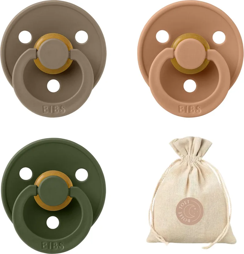 fopspenen T2 + speenzakje BolleToet - Huntergreen, Earth, Dark Oak - 6-18 maanden de BIBS en Huntergreen, Earth, Dark oak – photo produit
