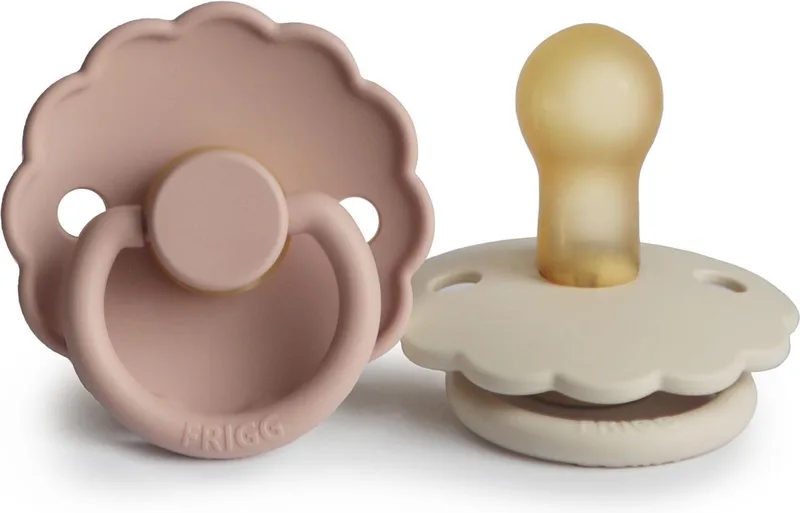 Frigg fopspeen - maat 1 0-6 maanden - 2 stuks - daisy - blush - cream de BIBS en Blush, Crème – photo produit