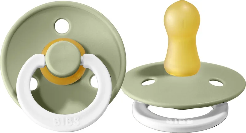Glow In The Dark Fopspeen - Rond - 0-6 Mnd - Sage fra BIBS i Groen donker – produktbillede