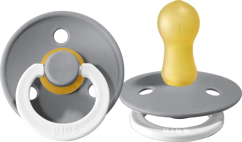 Glow In The Dark Fopspeen - Rond - 6-18 Mnd - Cloud fra BIBS i Grijs 2 – produktbillede