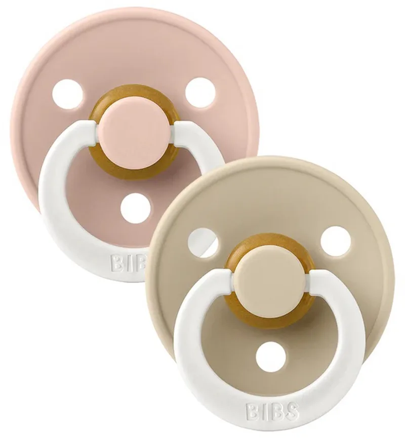 Glow in the Dark - Maat 1 - Fopspeen - Symmetrisch - Blush Glow / Vanilla Glow fra BIBS i Flerfarvet – produktbillede