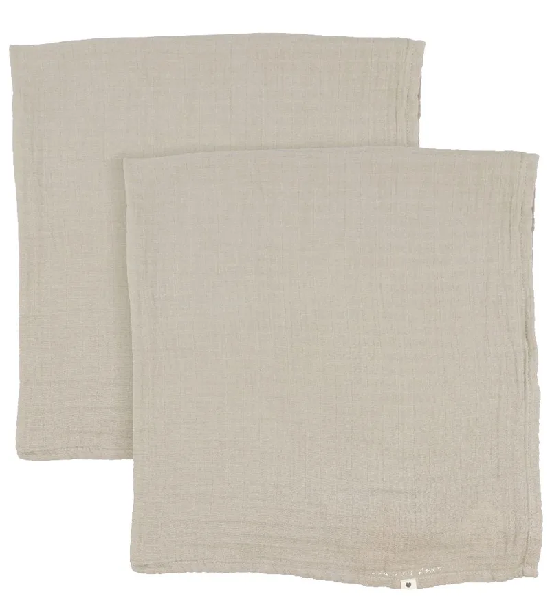 Hydrofiele Doek - 2-pack - 70x70 cm - Zand by BIBS – product photo
