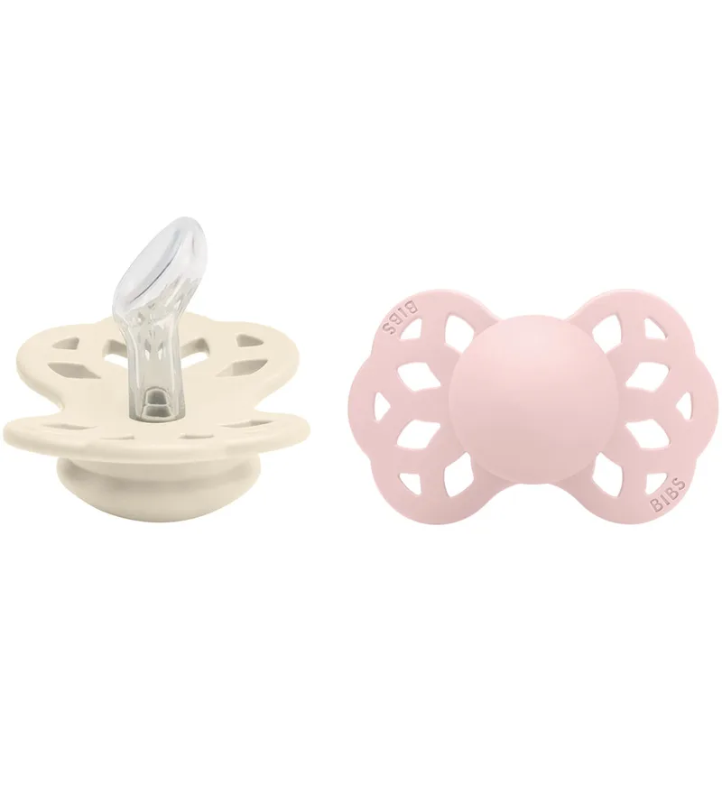 Infinity Fopspenen - 2-pack - Maat 1 - Anatomisch - Ivory/B de BIBS – photo produit