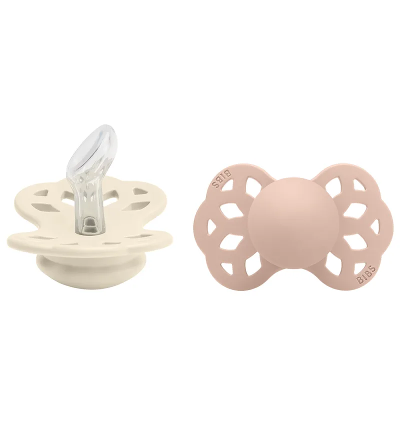 Infinity Fopspenen - 2-pack - Maat 1 - Anatomisch - Ivory/B de BIBS – photo produit