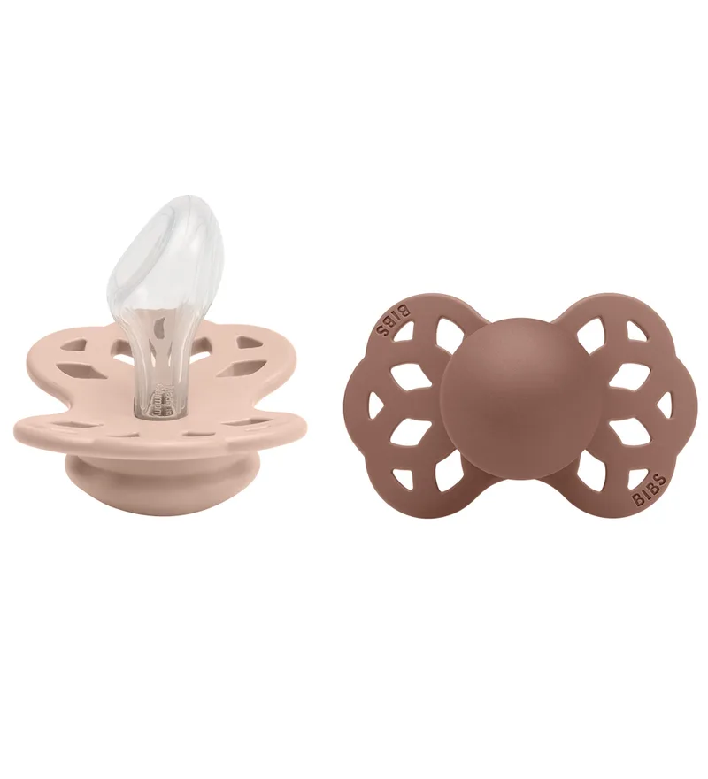 Infinity Fopspenen - 2-pack - Maat 2 - Anatomisch - Blush/W de BIBS – photo produit