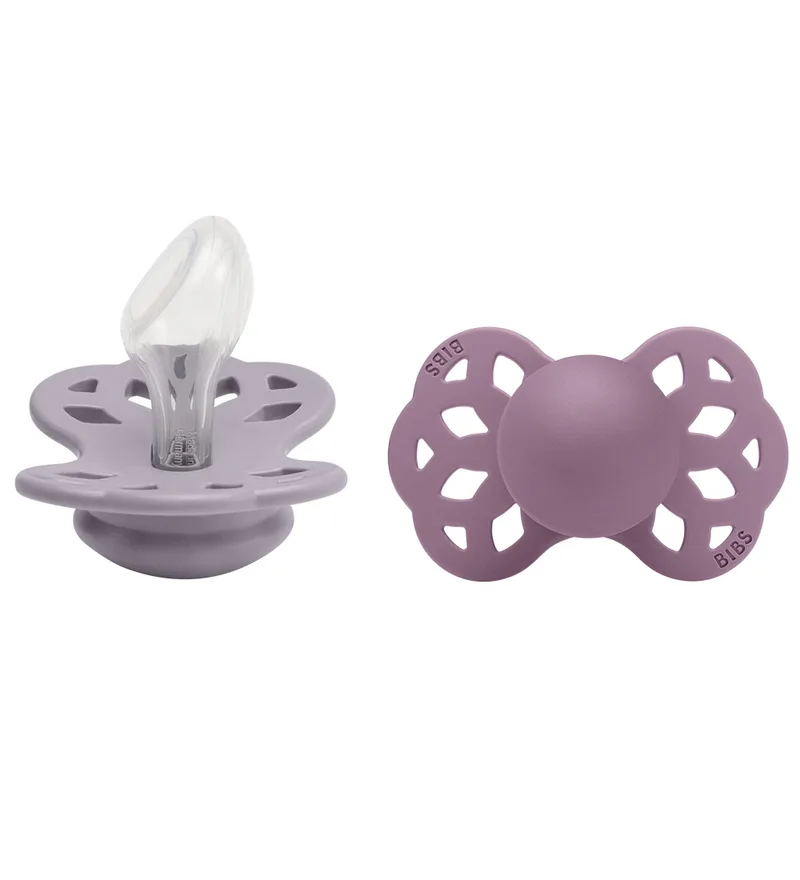 Infinity Fopspenen - 2-pack - Maat 2 - Anatomisch - Grey/Ma de BIBS – photo produit