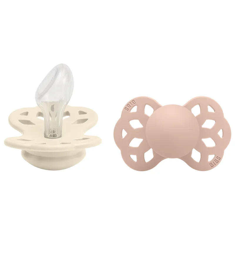 Infinity Fopspenen - 2-pack - Maat 2 - Anatomisch - Ivory/B de BIBS – photo produit