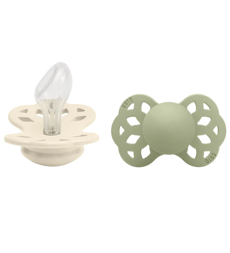 Infinity Fopspenen - 2-pack - Maat 2 - Anatomisch - Ivory/S de BIBS – photo produit