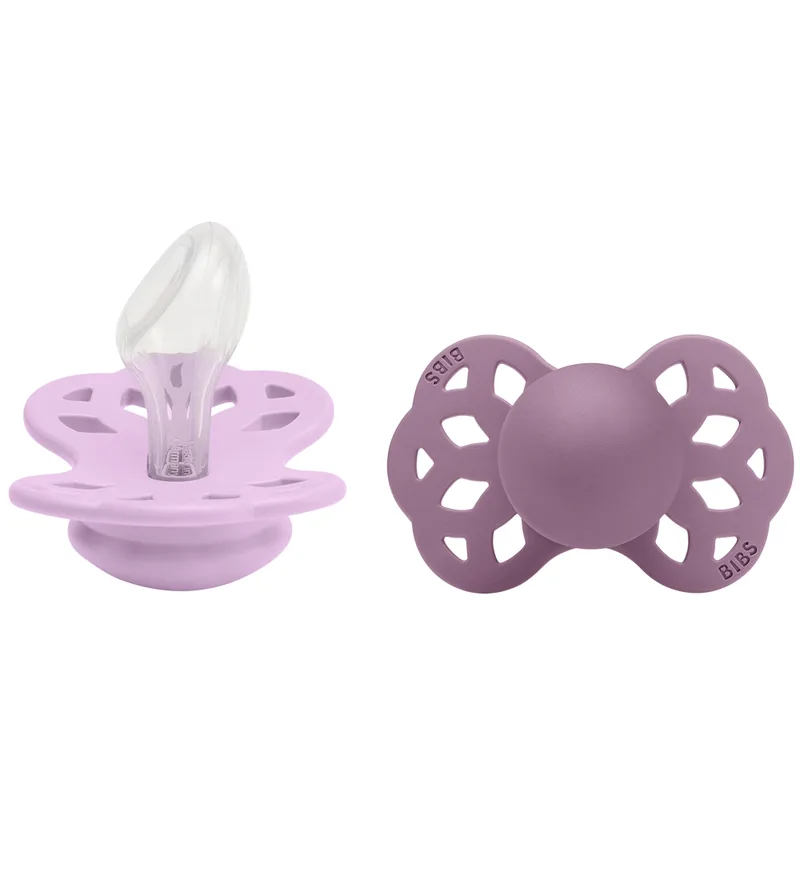 Infinity Fopspenen - 2-pack - Maat 2 - Anatomisch - Violet de BIBS – photo produit