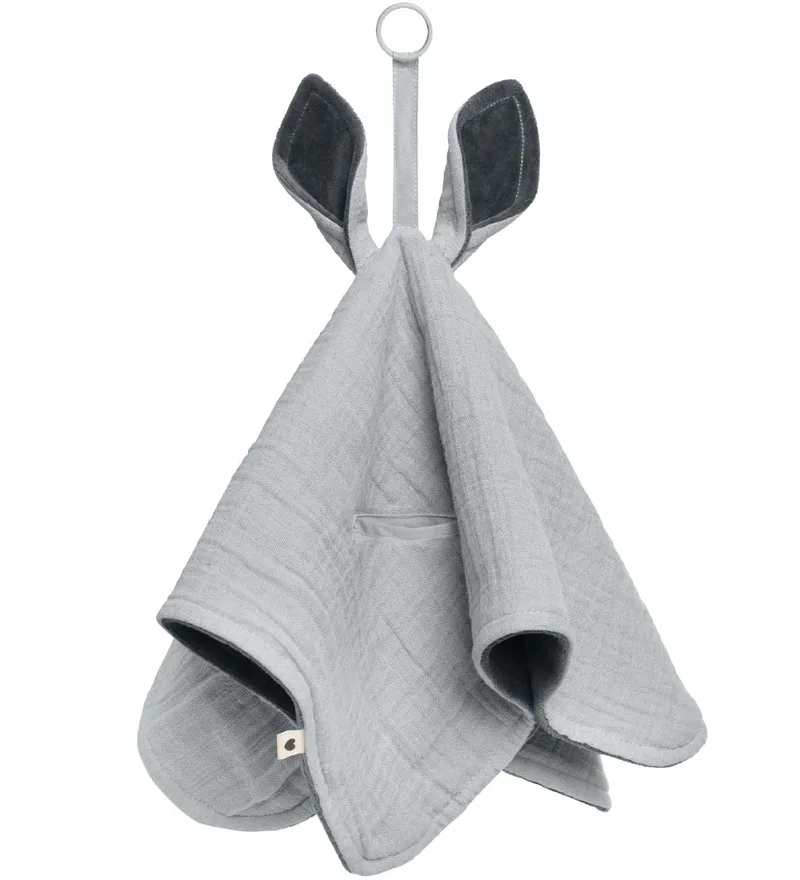 Knuffeldoekjes - 40x40 cm - Kangoeroe - Cloud/Iron van BIBS – productfoto