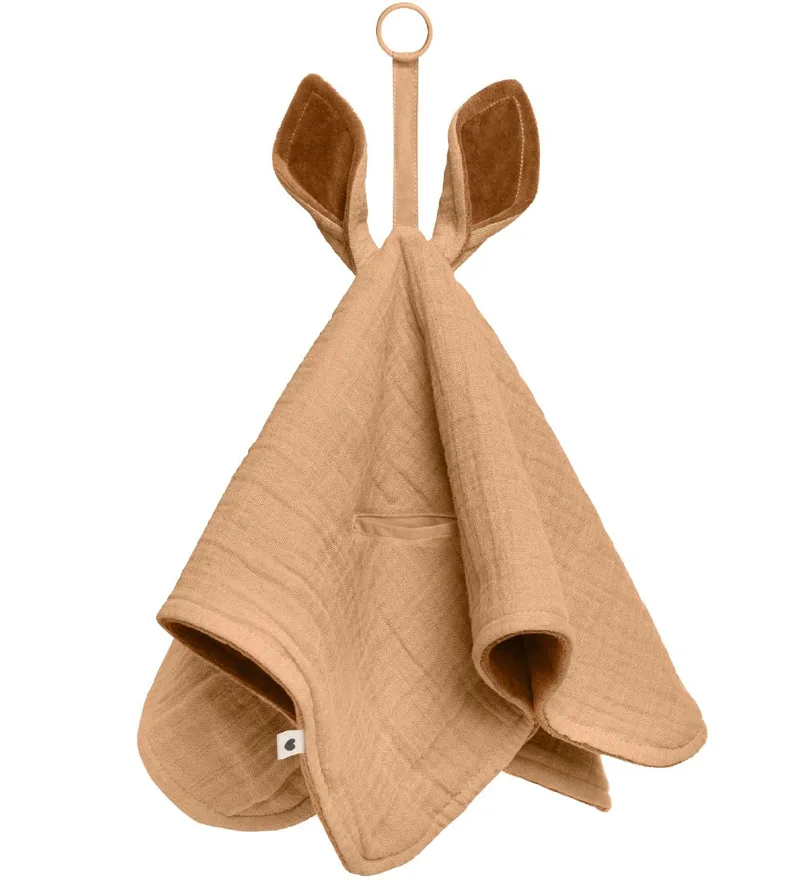 Knuffeldoekjes - 40x40 cm - Kangoeroe - Zand/Caramel van BIBS – productfoto