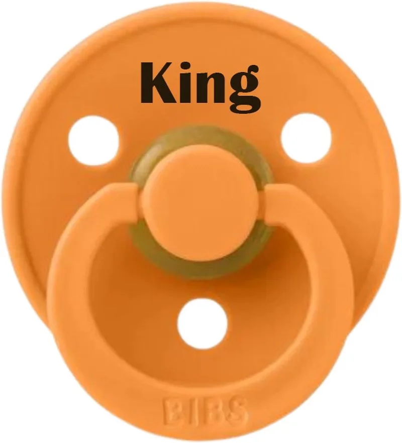 Koningsdag speen met KING - speen MAAT 1 de BIBS en Orange – photo produit