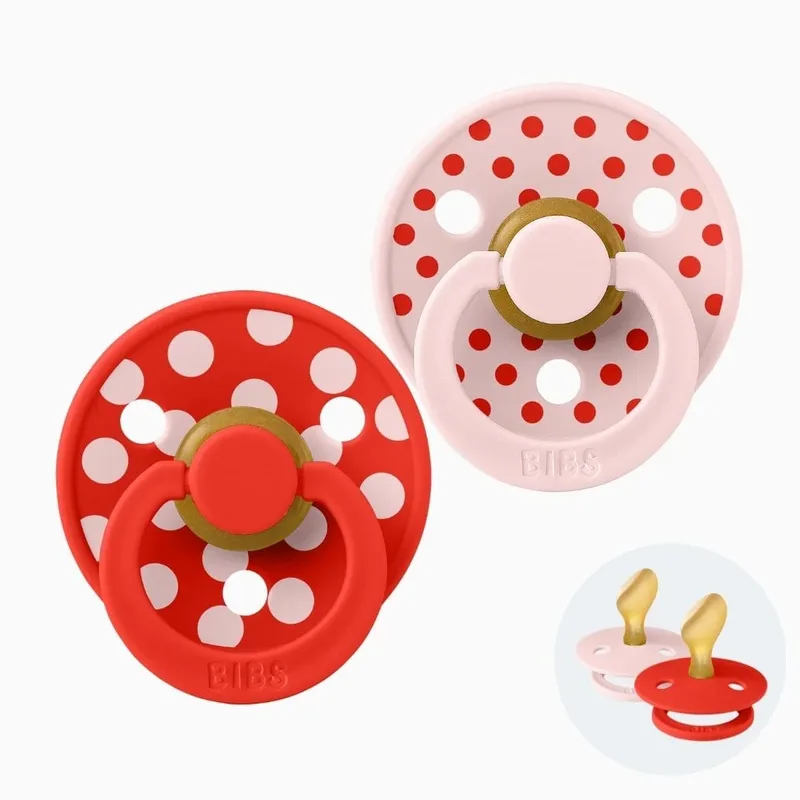 Polka dental speen - blossom/candy apple från BIBS – produktbild