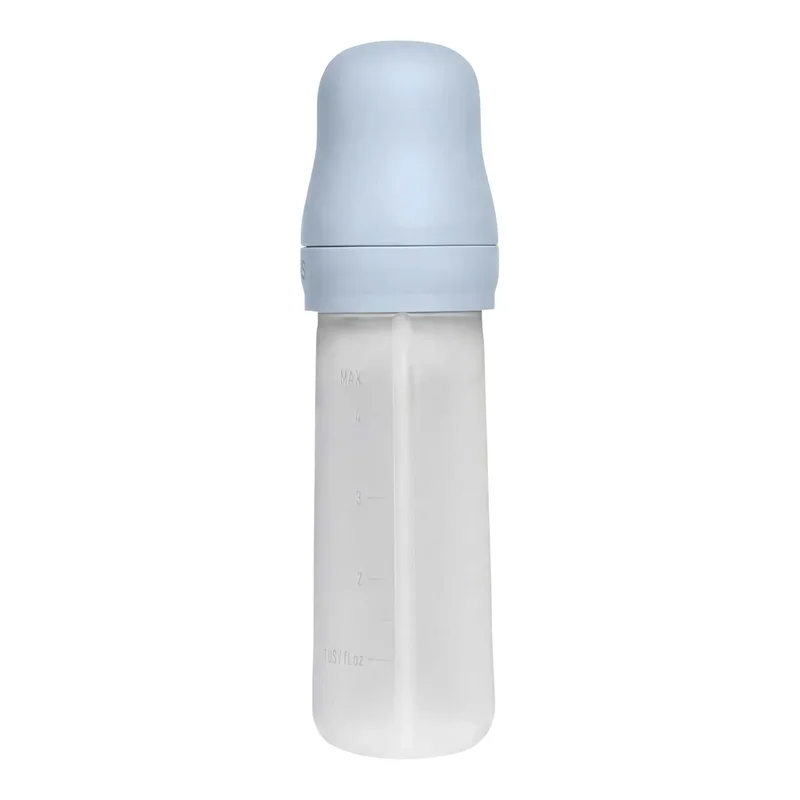 Knijplepel voor zelf voeden - 6+ mnd - Baby Blue van BIBS in Blauw, 7,7 × 5 × 18 mm – productfoto
