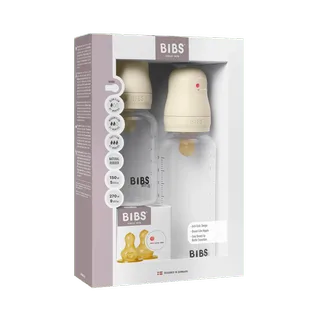 Set | Fles BIBS Latex Round Grow/Flow Ivory 150ml/270ml 2st by BIBS – product photo 2 of 2