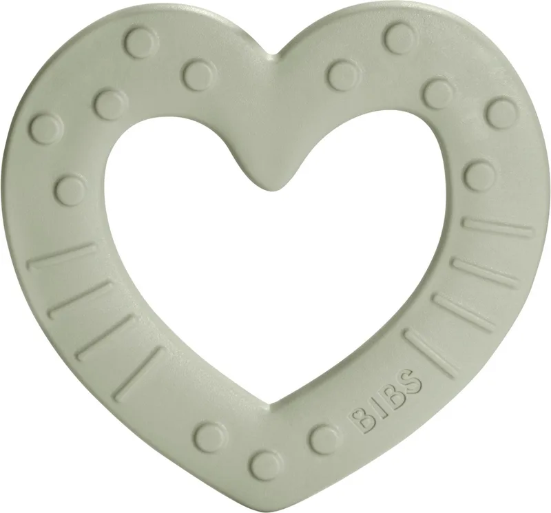 Siliconen Bijtring by BIBS in Heart Sage – product photo