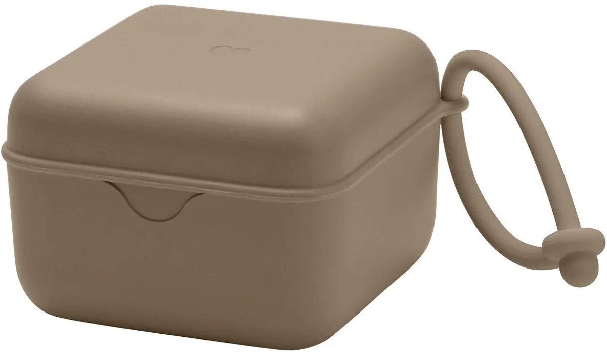 Speenhouder - Pacifier Box - 1 stuk van BIBS in Dark Oak – productfoto