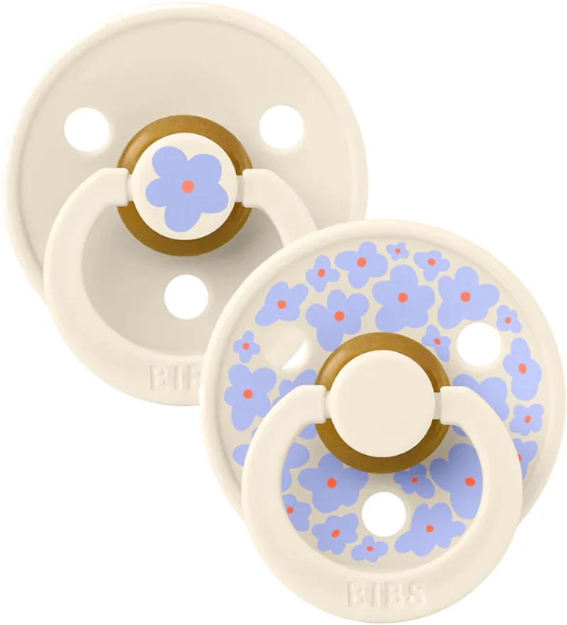 Studio Jasmin Fopspeen - Rond - 2 Stuks - 0-6 Mnd - Ivory Mix by BIBS in White – product photo
