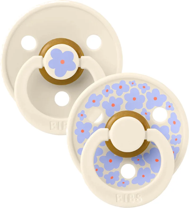 Studio Jasmin Fopspeen - Rond - 2 Stuks - 6-18 Mnd - Ivory Mix by BIBS in White – product photo