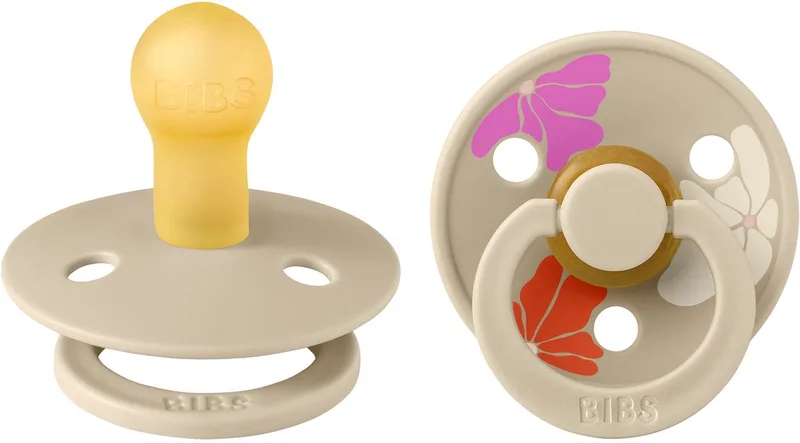 Studio Morning Bloom Fopspeen - 0-6 Mnd - 2 Stuks - Vanilla van BIBS in Bloem – productfoto