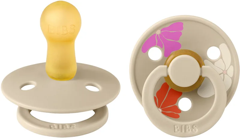 Studio Morning Bloom Fopspeen - 6-18 Mnd - 2 Stuks - Vanilla van BIBS in Bloem – productfoto
