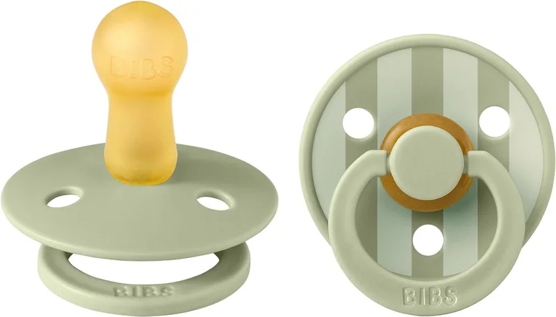 Studio Pin Fopspeen - 6-18 Mnd - 2 Stuks - Sage Mix van BIBS in Groen – productfoto