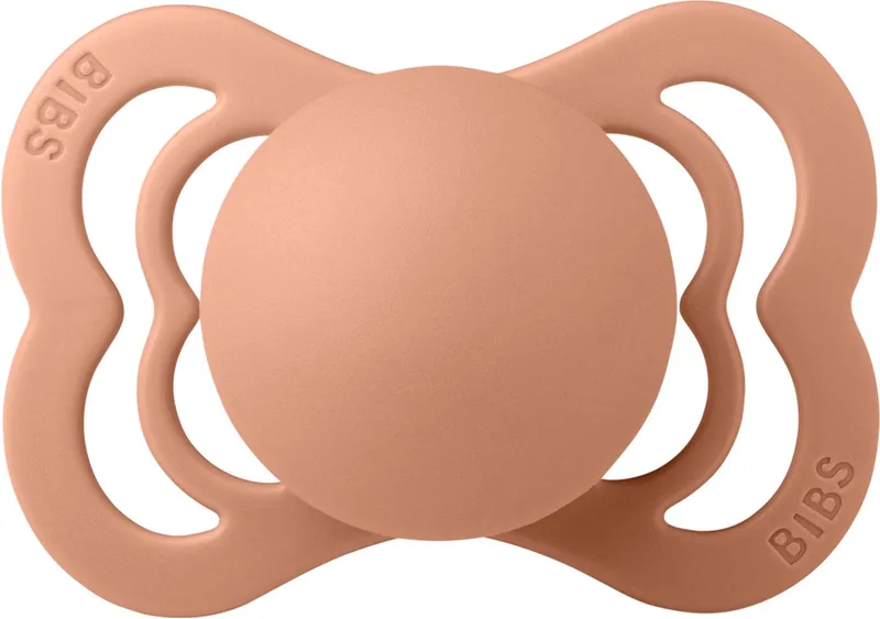 Supreme Fopspeen - Maat 1 0-6 maanden - Silicone van BIBS in Peach – productfoto