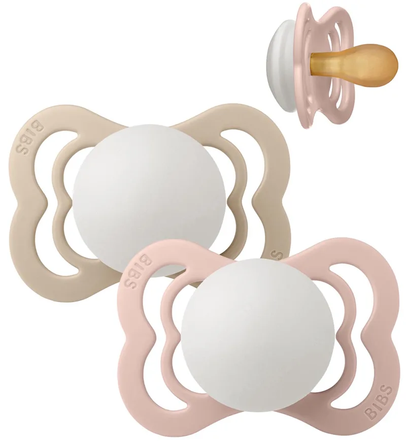 Supreme+ Fopspenen - Maat 1 - 2-pack - Symmetrisch - Blush by BIBS – product photo