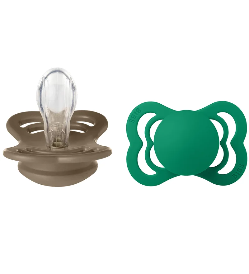 Supreme+ Fopspenen - Maat 1 - 2-pack - Symmetrisch - Dark O by BIBS – product photo
