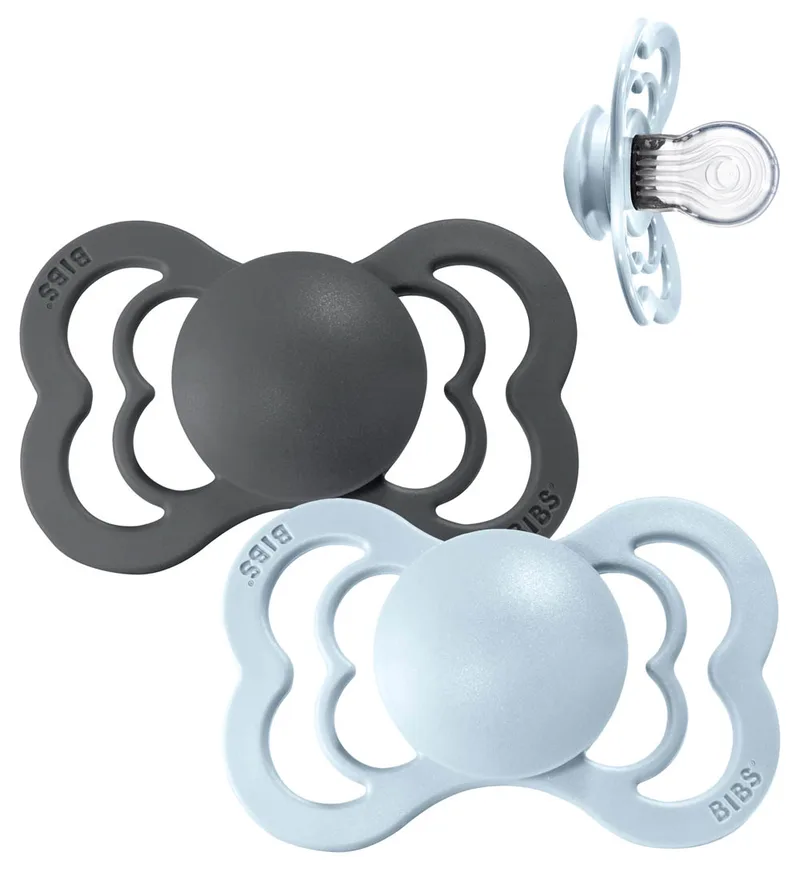 Supreme+ Fopspenen - Maat 2 - 2-pack - Symmetrisch - Iron/B by BIBS – product photo