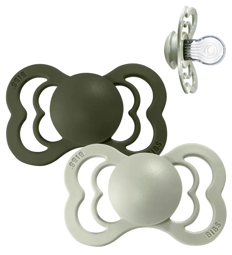Supreme+ Fopspenen - Maat 2 - 2-pack - Symmetrisch - Sage/H von BIBS – Produktfoto